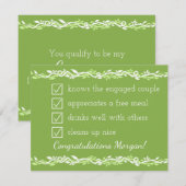 Rustic Greenery | Weddenschapswijn Mijn Groomsman (Voorkant / Achterkant)