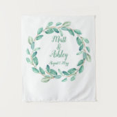 Rustic Greenery Wedding Backdrop Foto Booth Prop Wandkleed (Voorkant)