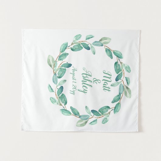 Rustic Greenery Wedding Backdrop Foto Booth Prop Wandkleed (Voorkant (horizontaal))