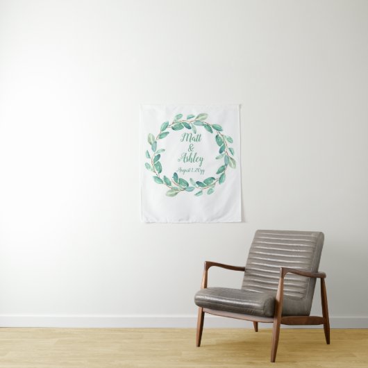 Rustic Greenery Wedding Backdrop Foto Booth Prop Wandkleed (In situ)