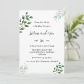 Rustic Greenery Wedding Invitation Kaart (Staand voorkant)