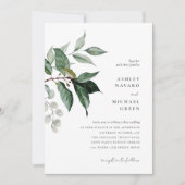 Rustic Greenery Wedding Invitation Kaart (Voorkant)
