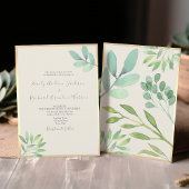 Rustic Greenery Wedding Invitation Kaart