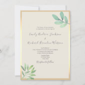 Rustic Greenery Wedding Invitation Kaart (Voorkant)