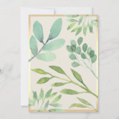Rustic Greenery Wedding Invitation Kaart (Achterkant)