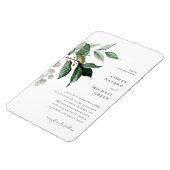 Rustic Greenery Wedding Invitation Magnet Magneet (Linkerzijde)