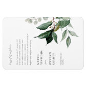 Rustic Greenery Wedding Invitation Magnet Magneet (Horizontaal)