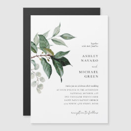 Rustic Greenery Wedding Invitation Magnet Magnetische Uitnodiging
