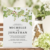 Rustic Greenery Wedding Invite | Botanische ijshee Kaart