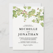 Rustic Greenery Wedding Invite | Botanische ijshee Kaart (Voorkant)