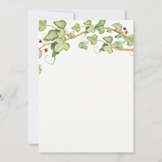 Rustic Greenery Wedding Invite | Botanische ijshee Kaart (Achterkant)