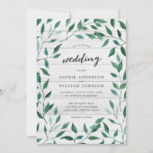 Rustic Greenery Wedding Kaart (Voorkant)