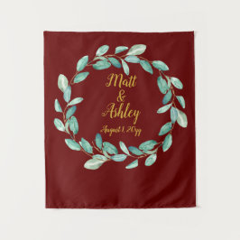 Rustic Greenery Wedding Photo Booth Backdrop Prop Wandkleed