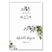 Rustic Greenery Wedding Place Cards Folded Kaart (Voorkant)