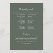 Rustic Greenery Wedding Programme Programmakaart (Achterkant)
