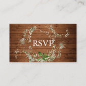 Rustic Greenery Wedding RSVP Informatiekaartje (Voorkant)