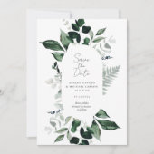Rustic Greenery Wedding Save the Date (Voorkant)