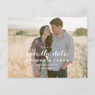 Rustic Greenery Wedding Save the Date Post Card Aankondigingskaart