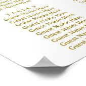 Rustic Greenery Wedding Table Plan Poster (Hoek)