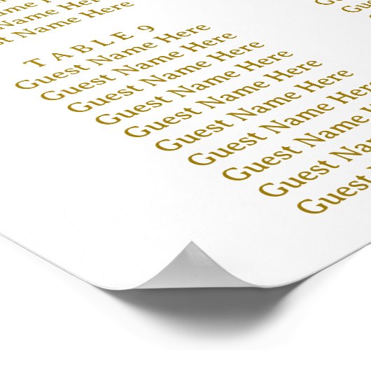 Rustic Greenery Wedding Table Plan Poster (Hoek)