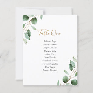 Rustic Greenery Wedding Table Plan Zitkaarten Kaart