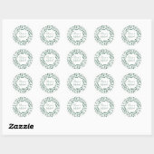 Rustic greenery wesp | Aangepaste bruiloft Ronde Sticker (Vel)