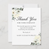 Rustic Greenery White Floral Bedankkaart (Voorkant)