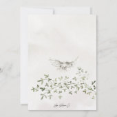Rustic Greenery White Floral Wedding Kaart (Achterkant)