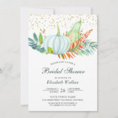 Rustic Greenery White Pumpkin Herfst Vrijgezellenf Kaart (Voorkant)