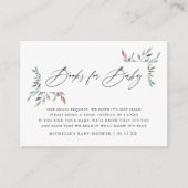 Rustic Greenery Winter Baby shower Book Request Informatiekaartje (Voorkant)