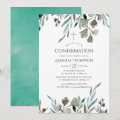 Rustic Greenery Winter Bevestiging Kaart (Voorkant / Achterkant)