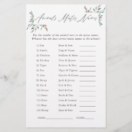 Rustic Greenery Winter Bruidsuitnodiging Spel