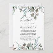 Rustic Greenery Winter Online Virtual Wedding Kaart (Voorkant)
