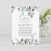 Rustic Greenery Winter Online Virtual Wedding Kaart (Staand voorkant)