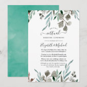 Rustic Greenery Winter Online Virtual Wedding Kaart (Voorkant / Achterkant)