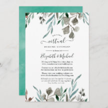 Rustic Greenery Winter Online Virtual Wedding