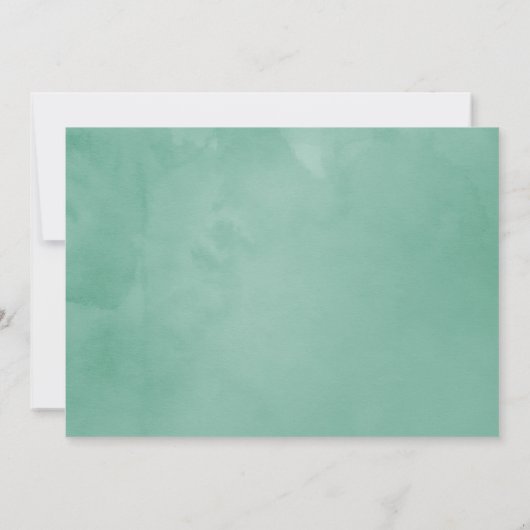 Rustic Greenery Winter Wedding Save the Date Kaart (Achterkant)