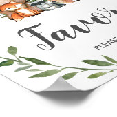 Rustic Greenery Woodland Animals Favors Sign Poster (Hoek)