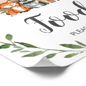 Rustic Greenery Woodland Animals Food Poster (Hoek)