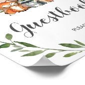 Rustic Greenery Woodland Animals Guestbook Poster (Hoek)