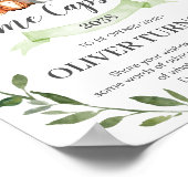 Rustic Greenery Woodland Animals Time Capsule Sign Poster (Hoek)