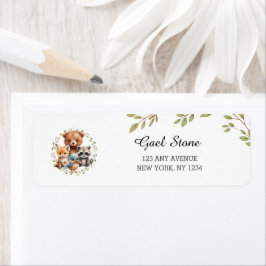 Rustic Greenery Woodland Baby shower Birthday Etiket