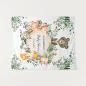 Rustic Greenery Woodland Forest Animals Welkom Wandkleed (Voorkant (horizontaal))