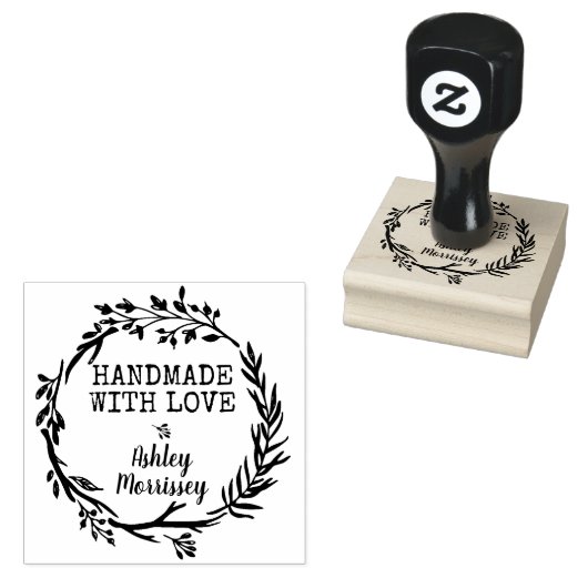 Rustic Greenery Wreath Handmade Creëer Your Ewn Rubberstempel (Gestempeld)