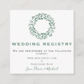 Rustic Greenery Wreath | Invoegen huwelijksregiste Informatiekaartje (Voorkant)