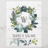 Rustic Greenery Wreath Recipe Organisator Divider (Voorkant)