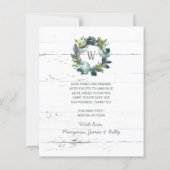 Rustic Greenery Wreath Wood Budget Moving Kaart (Achterkant)