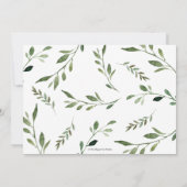 Rustic Greenery Wreator Baby shower Gender Neutral Bedankkaart (Achterkant)