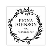 Rustic Greenery Wreator Personal Professional Zelfinktende Stempel (Design)