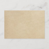 Rustic Grenen Houten Kraft Huwelijksdetails Ontvan Informatiekaartje (Achterkant)